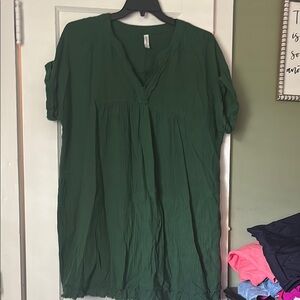 Zenana Outfitters Forest Green Tunic Top
